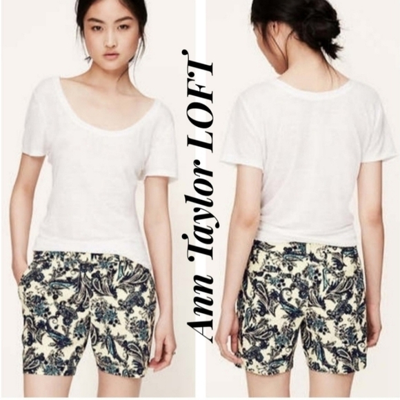 LOFT Pants - Ann Taylor LOFT Riviera Paisley Short.